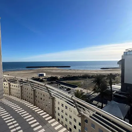 Sunset Joli 3 Pieces Avec 2 Alcoves Climatisation Et Wifi Vue Mer Piscine Rochelongue Cap D'Agde Apartamento *
